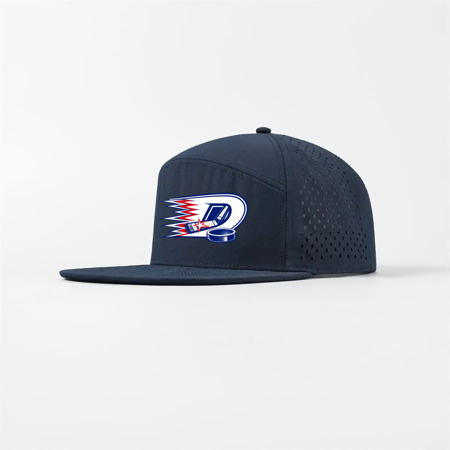 South Shore Dynamos Foremost Perforated Water Repellent Performance Snapback Golf Hat (Navy)