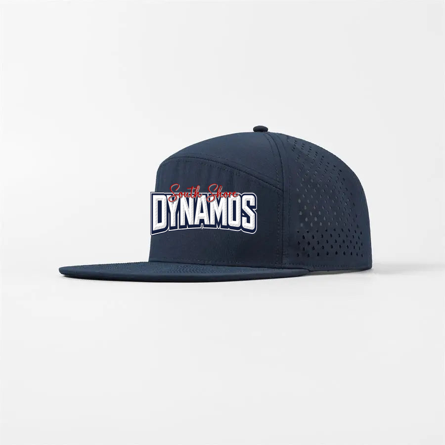 South Shore Dynamos Foremost Perforated Water Repellent Performance Snapback Golf Hat (Navy)