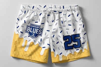 Montclair blues Custom Swim Trunks