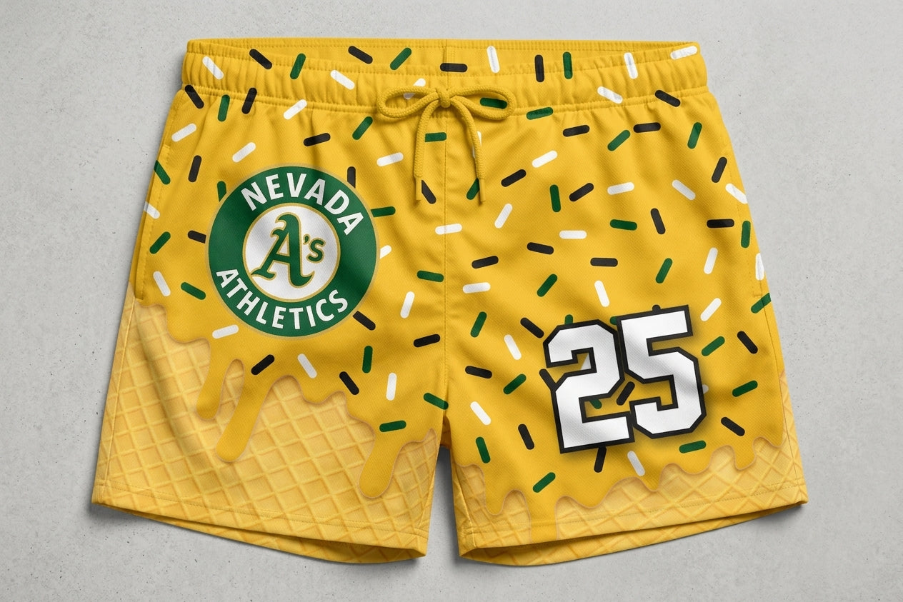 Nevada Athletics Custom Swim Trunks