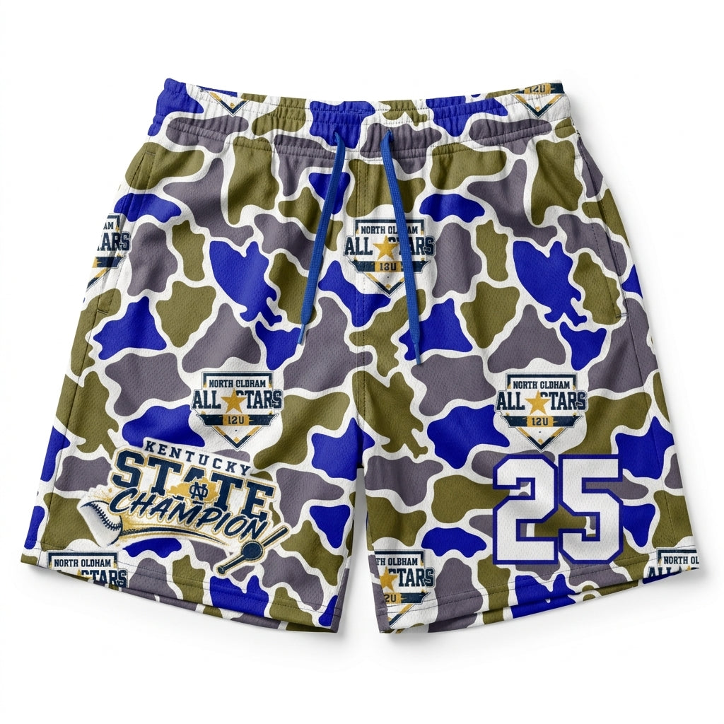 North Oldham Little League 12u KY Champions Custom Athletic Shorts