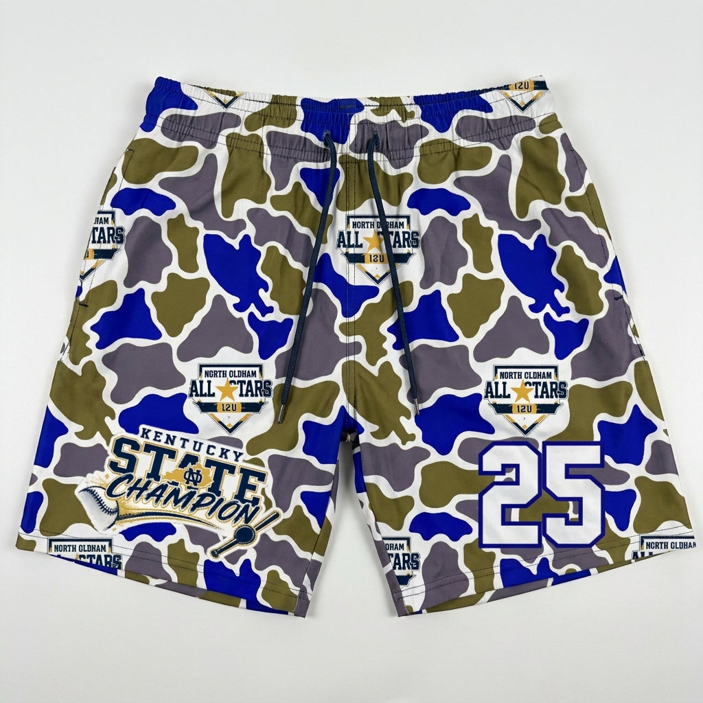 North Oldham Little League 12u KY Champions Custom Swim Trunks