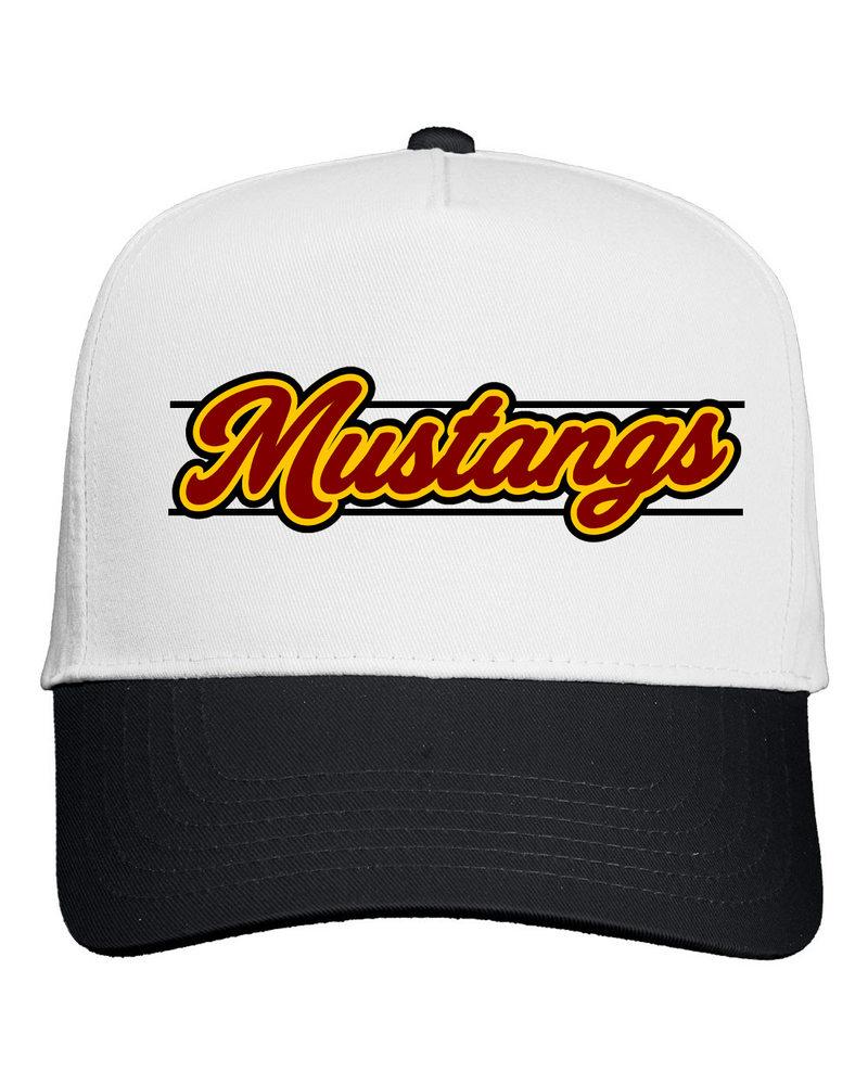 PCM Mustangs Valucap Five-Panel Twill Cap (Black)