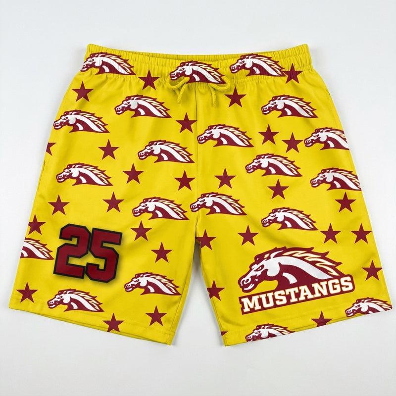 PCM Mustangs Custom Athletic Shorts - Design 10