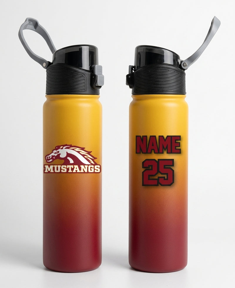 PCM Mustangs Custom Water Bottle - Design 2