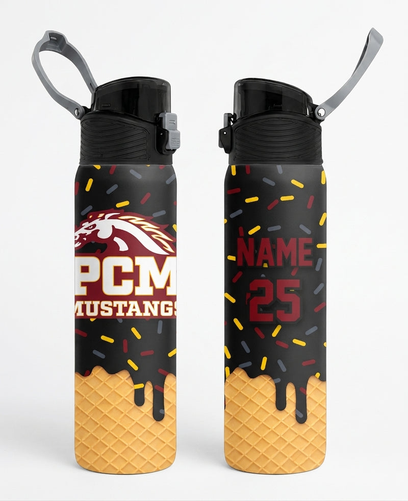PCM Mustangs Custom Water Bottle