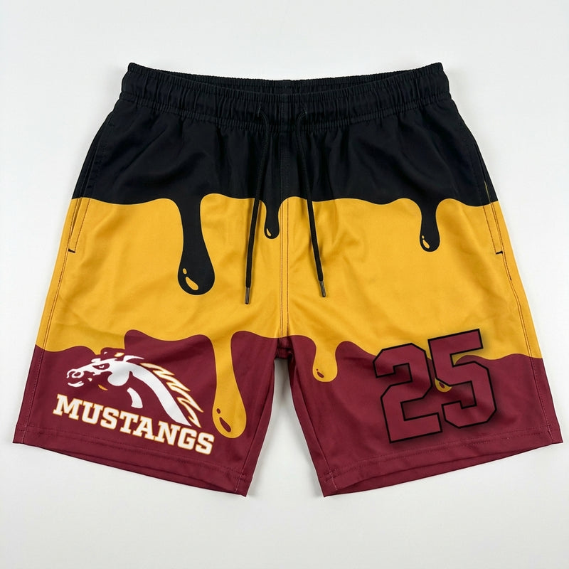PCM Mustangs Custom Swim Trunks - Design 6