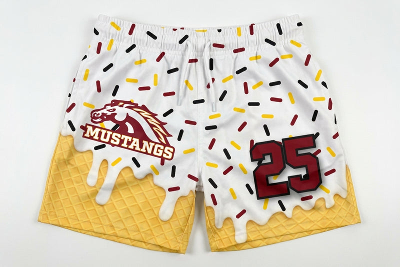 PCM Mustangs Custom Athletic Shorts - Design 8