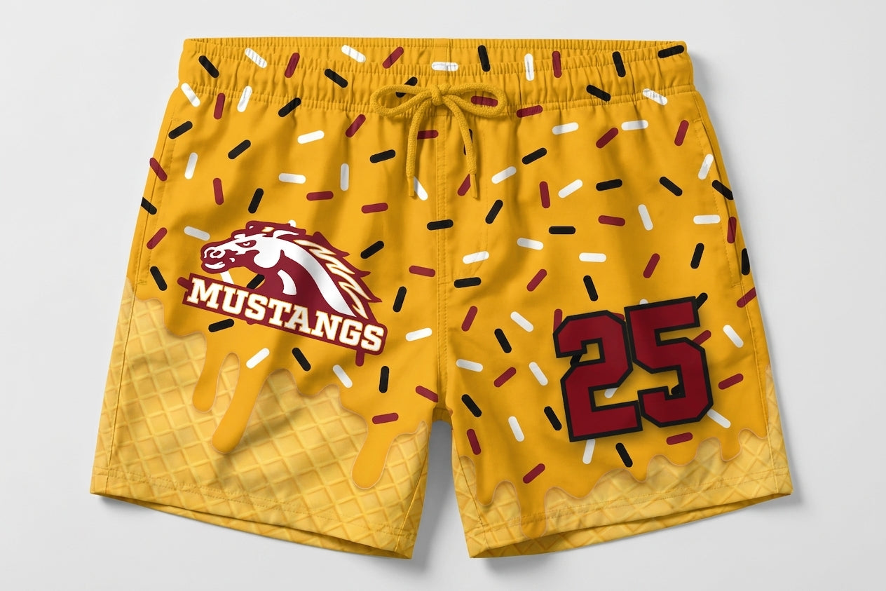 PCM Mustangs Custom Athletic Shorts - Design 5