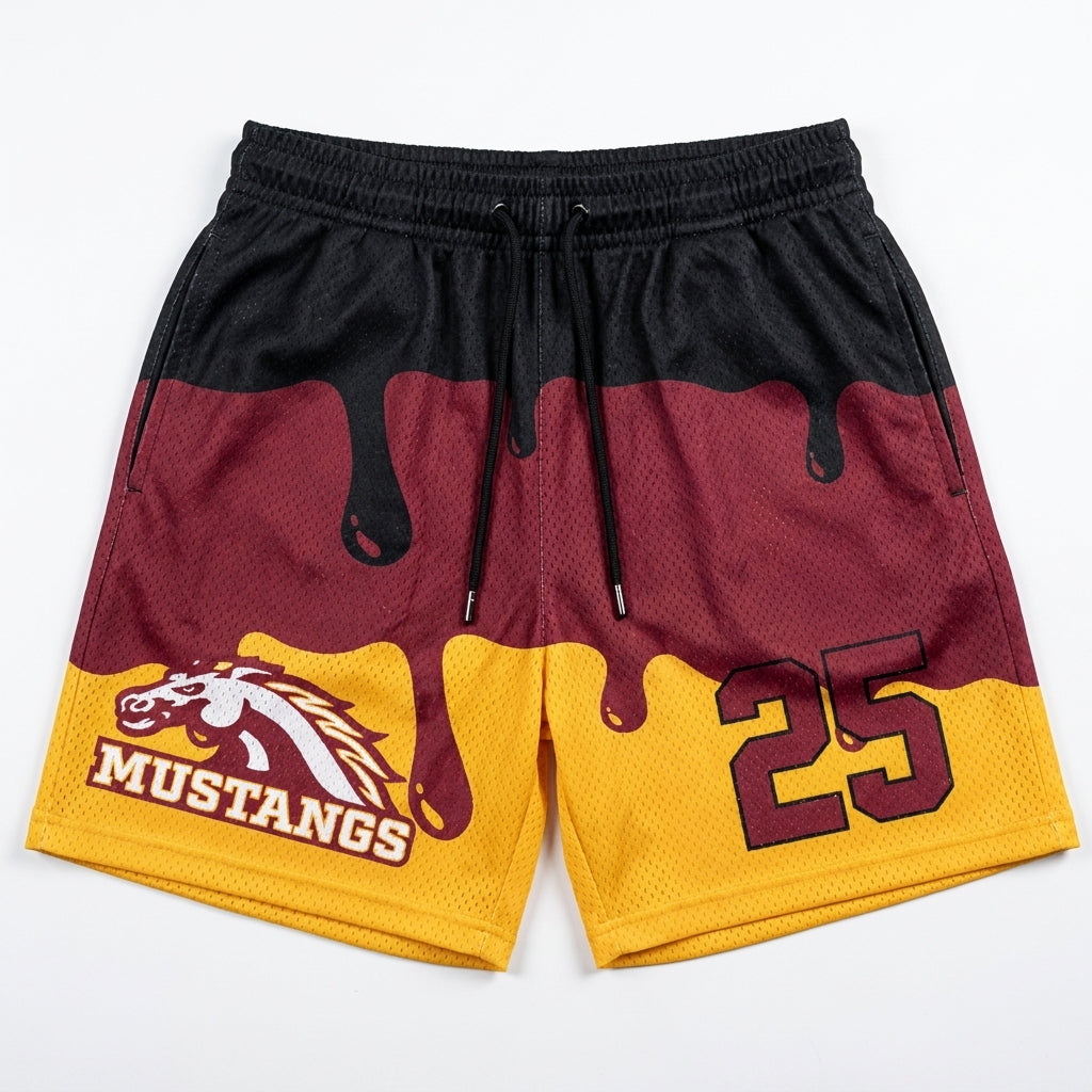 PCM Mustangs Custom Athletic Shorts