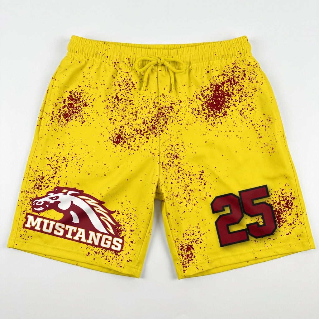 PCM Mustangs Custom Athletic Shorts - Design 9