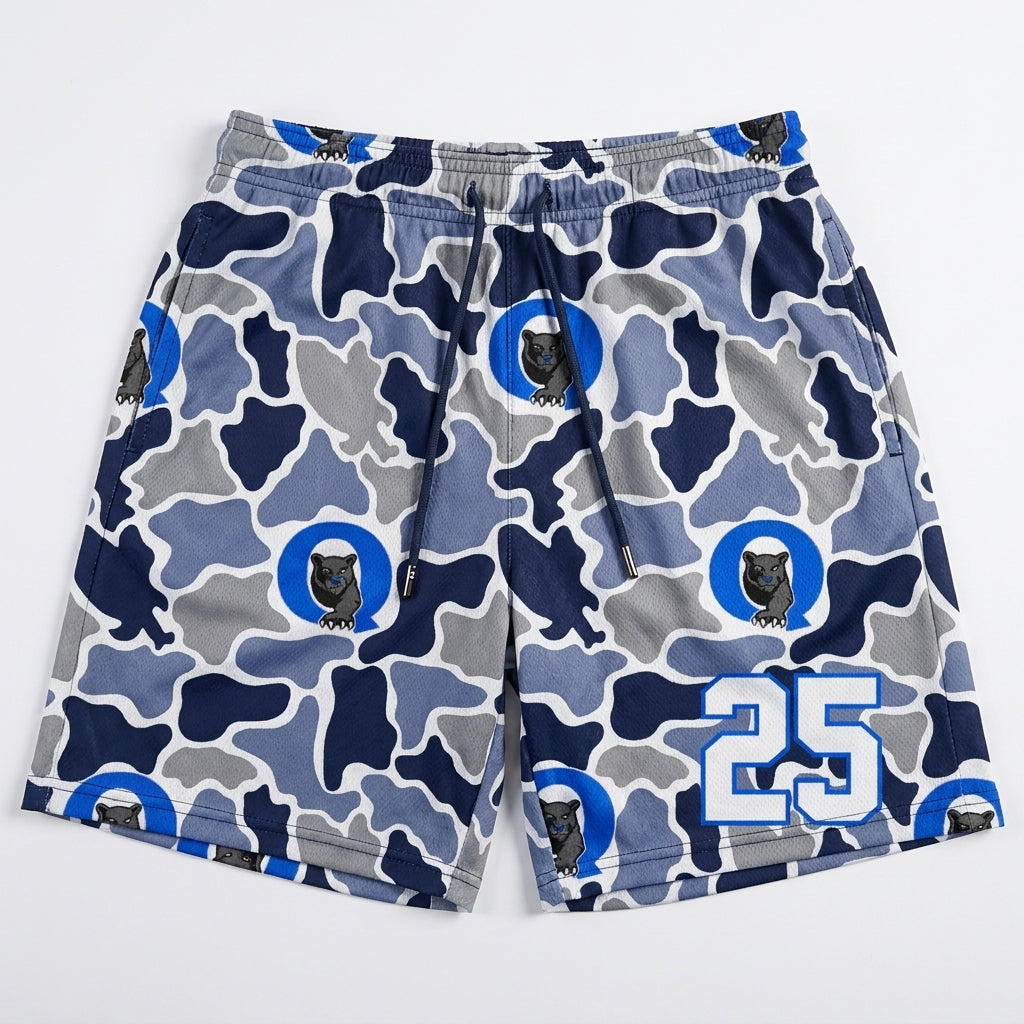 Quakertown Panthers Custom Athletic Shorts - Design 4
