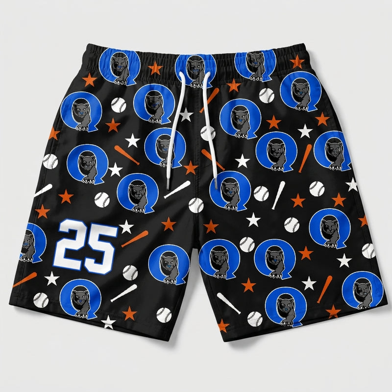 Quakertown Panthers Custom Athletic Shorts - Design 2
