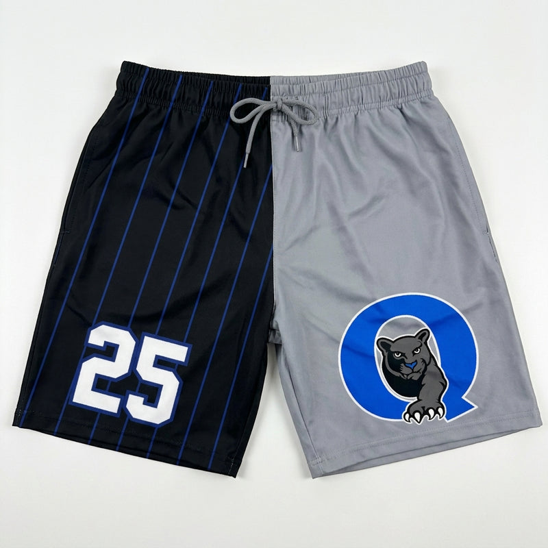 Quakertown Panthers Custom Athletic Shorts - Design 3