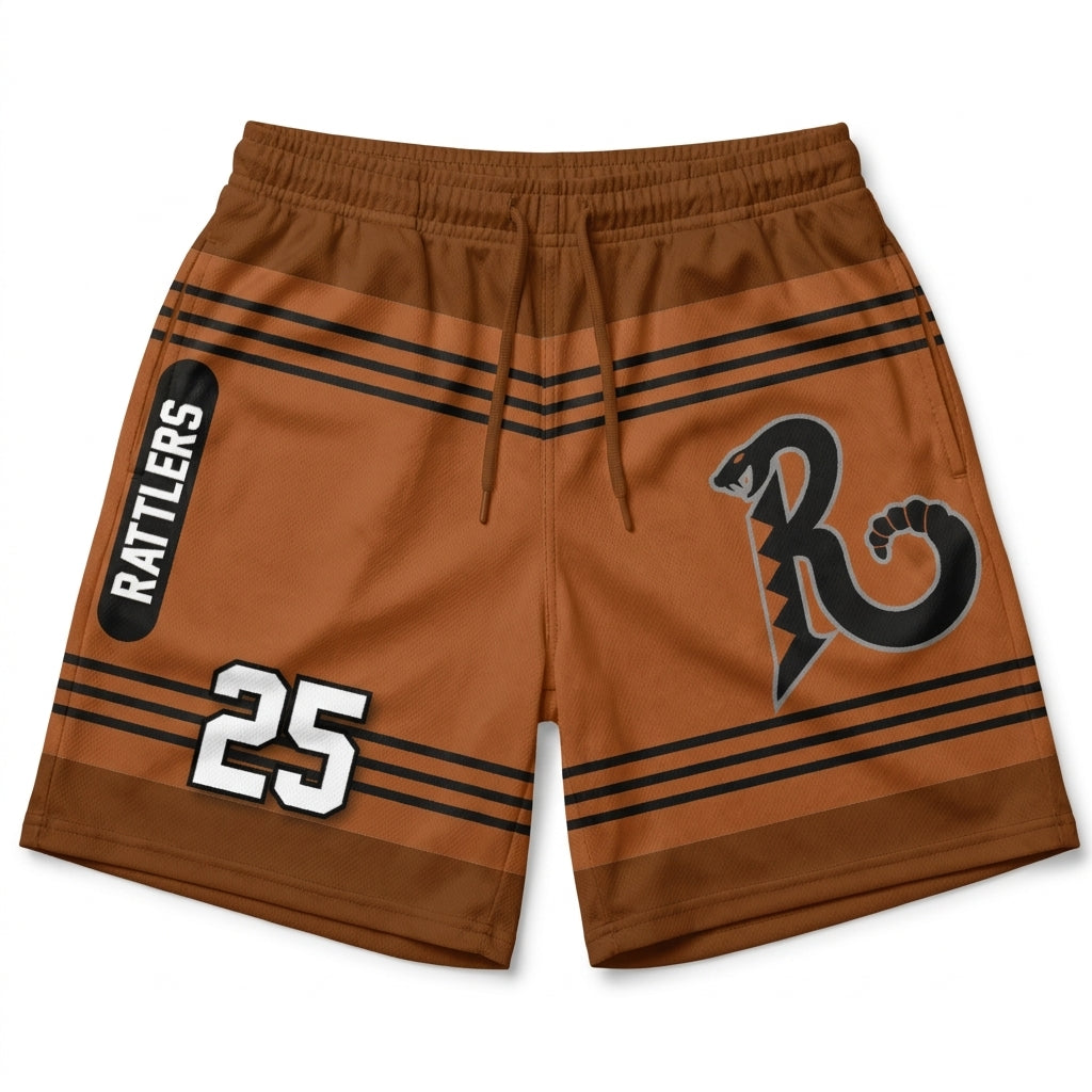 Rattlers Custom Athletic Shorts - Design 2