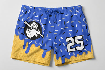 Riot Baseball Custom Swim Trunks