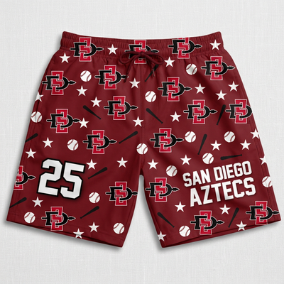 San Diego Aztec Custom Swim Trunks