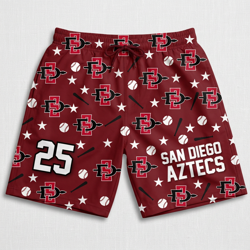 San Diego Aztec Custom Swim Trunks