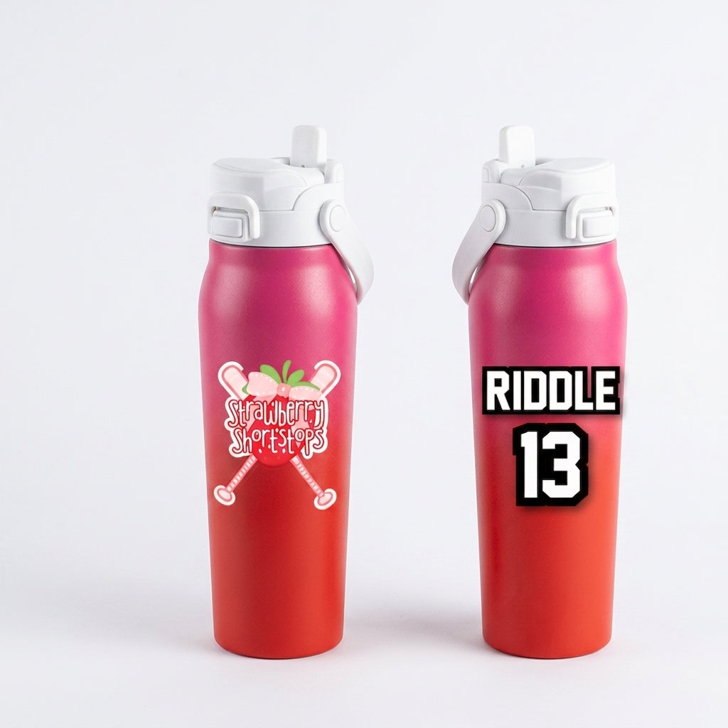 Strawberry Shortstops Custom Water Bottle