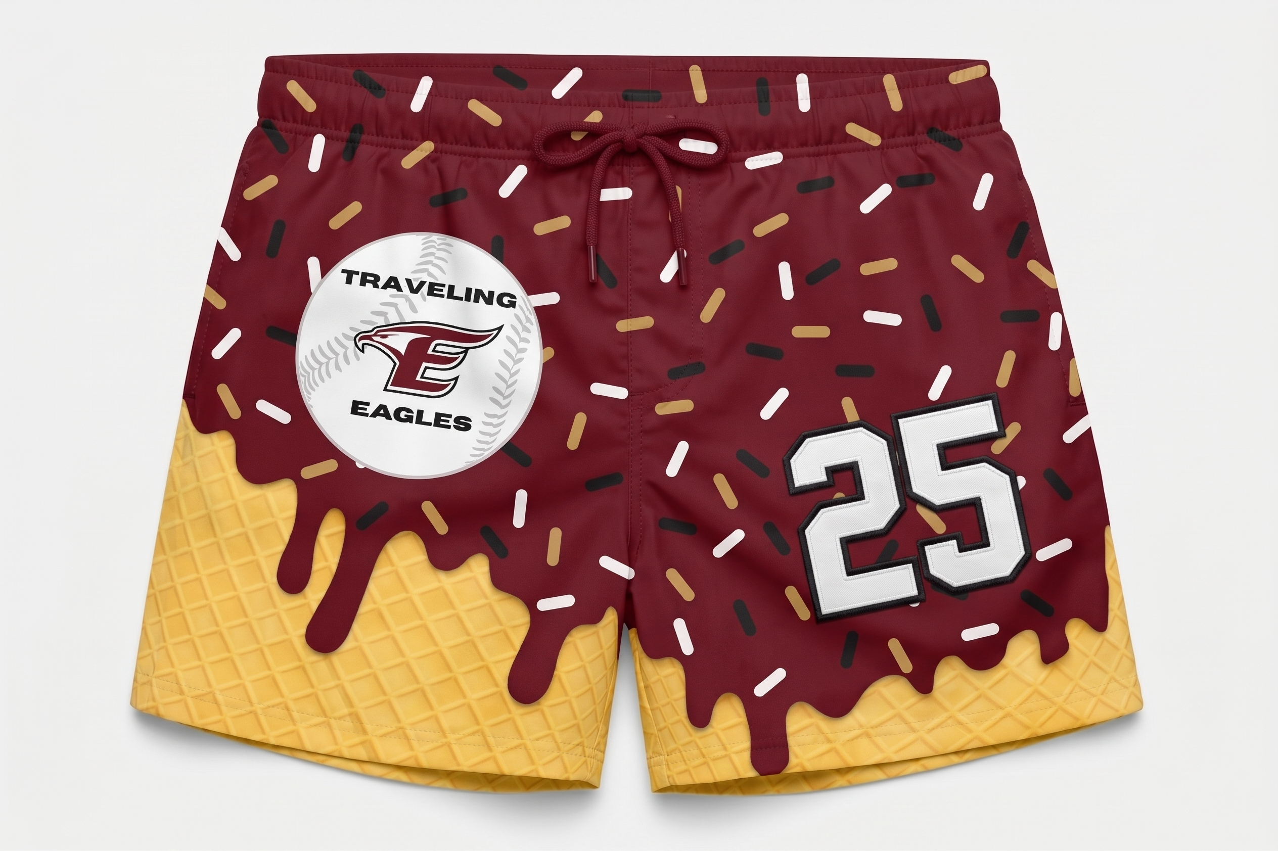 Traveling Eagles Custom Swim Trunks - Design 2