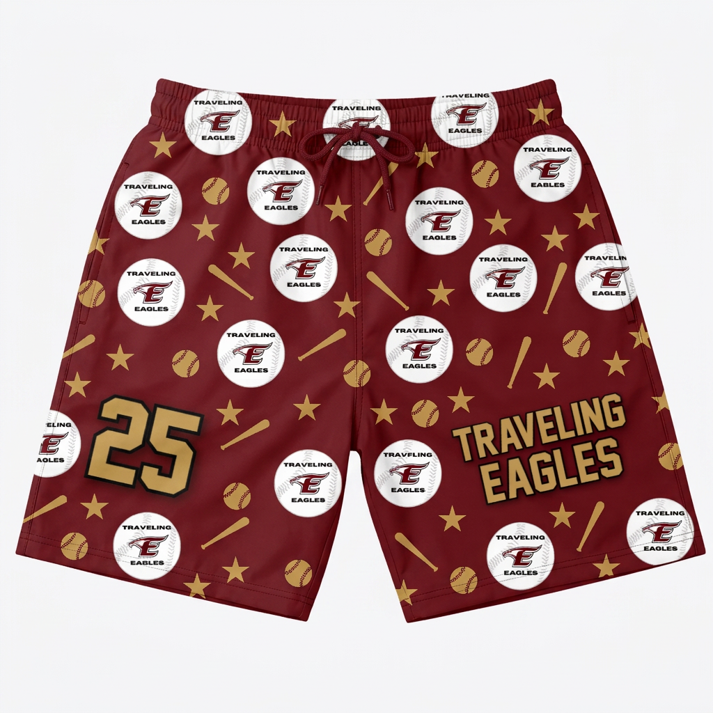 Traveling Eagles Custom Swim Trunks