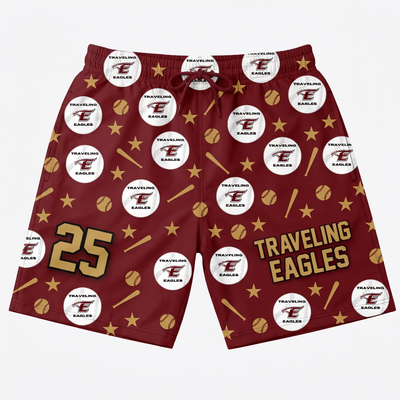 Traveling Eagles Custom Swim Trunks