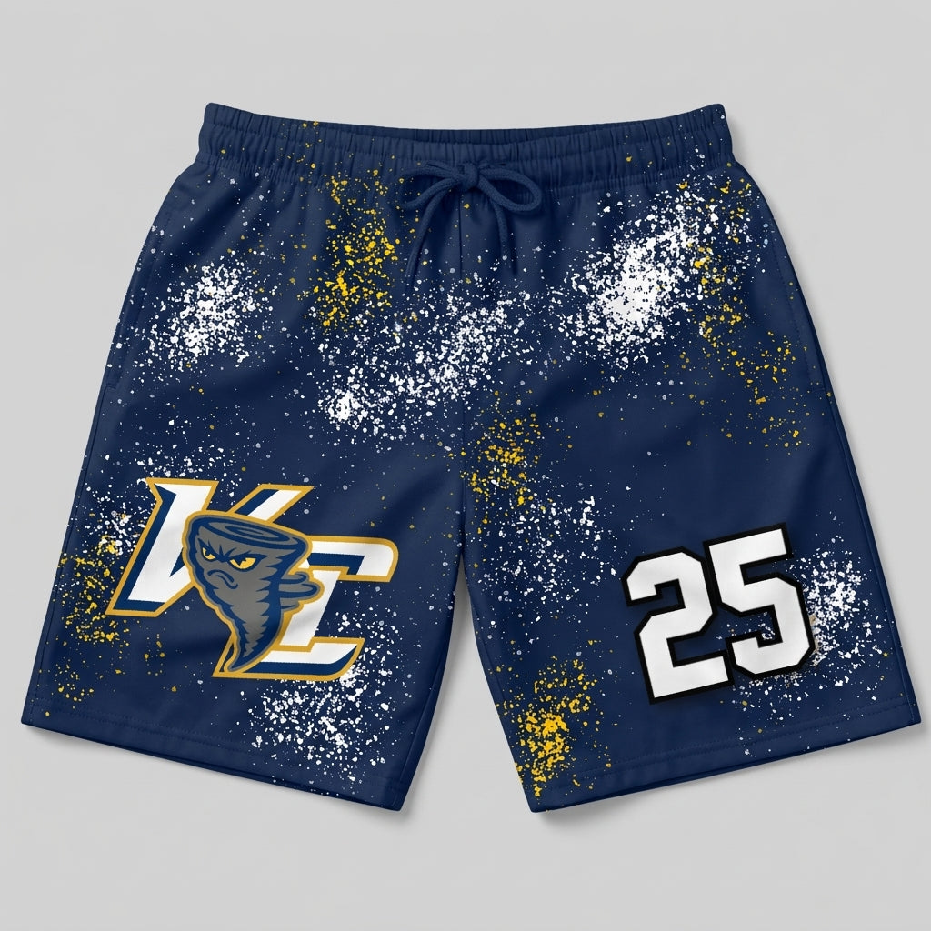 Vernon cyclones blue Custom Swim Trunks