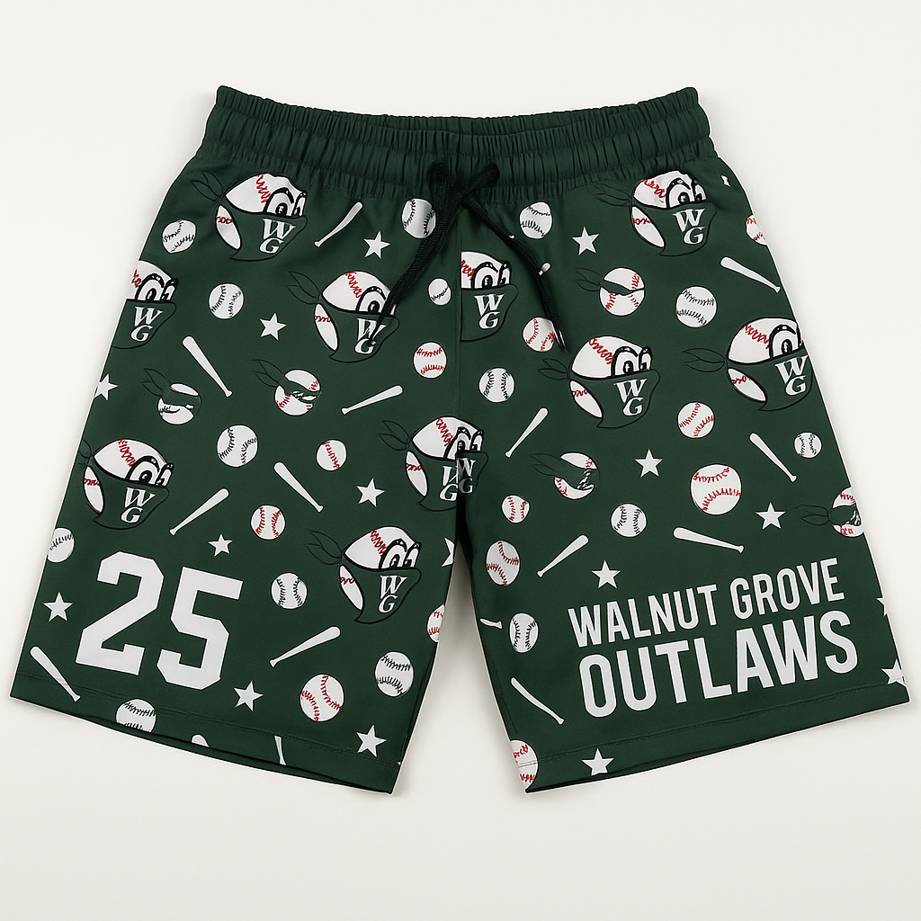 Walnut Grove Outlaws Custom Swim Trunks
