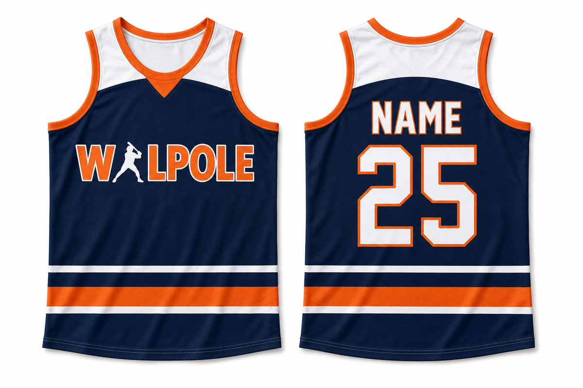 Walpole Little League Custom Basketball Jersey