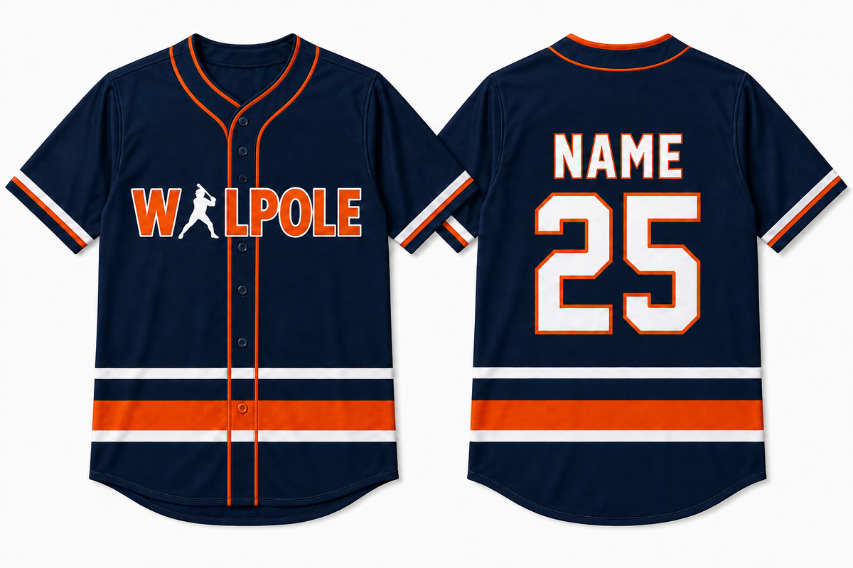 Walpole Little League Custom Baseball Jersey