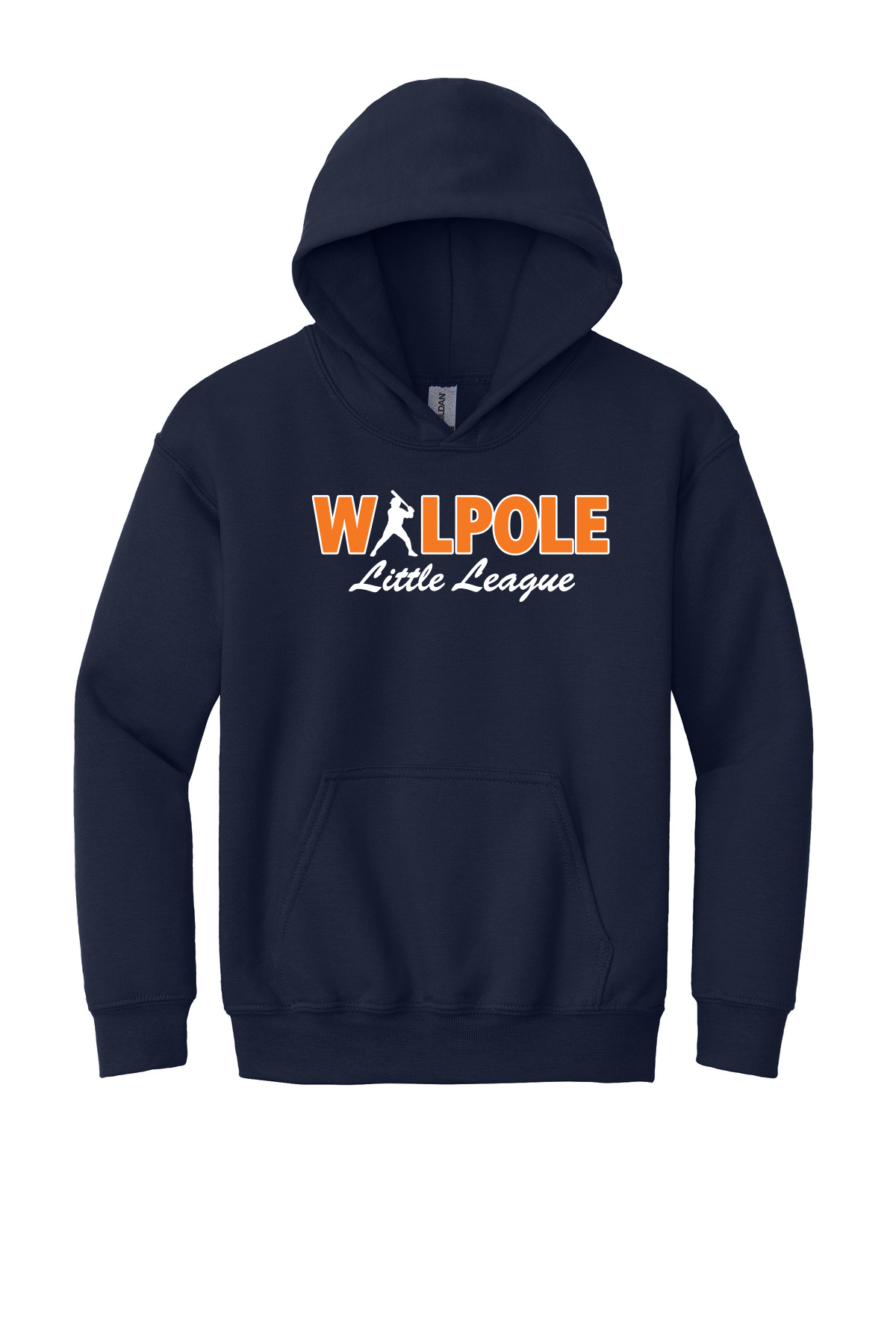 Walpole Little League Gildan Youth Heavy Blend Hooded Sweatshirt (Navy)