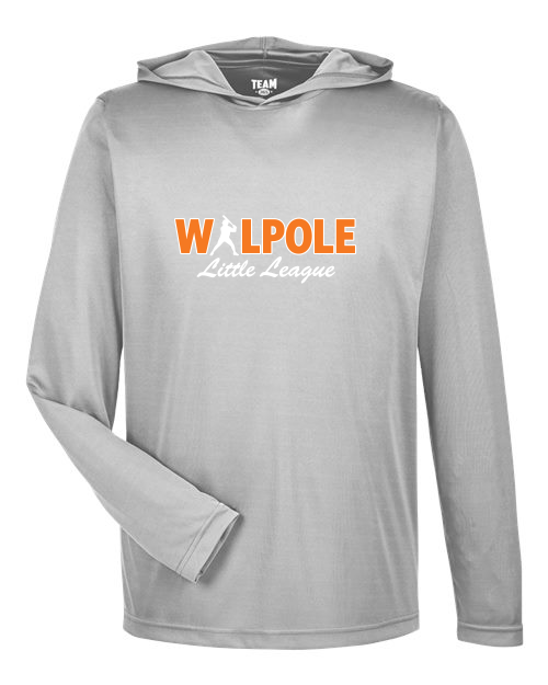 Walpole Little League Team 365 Men's Zone Performance Hooded T-Shirt (Sport Silver)