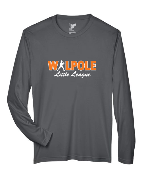 Walpole Little League Team 365 Men's Zone Performance Long Sleeve T-Shirt (Sport Graphite)
