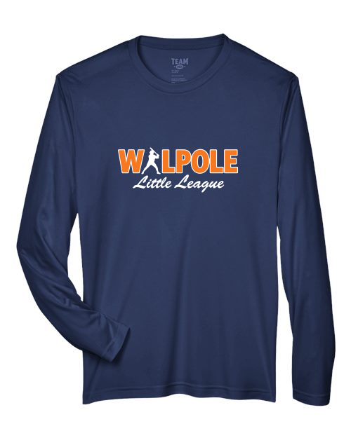Walpole Little League Team 365 Men's Zone Performance Long Sleeve T-Shirt (Sport Dark Navy)