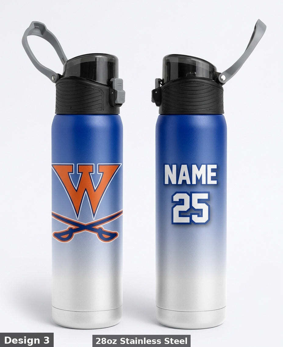Walpole Rebels Football & Cheer Custom Water Bottle