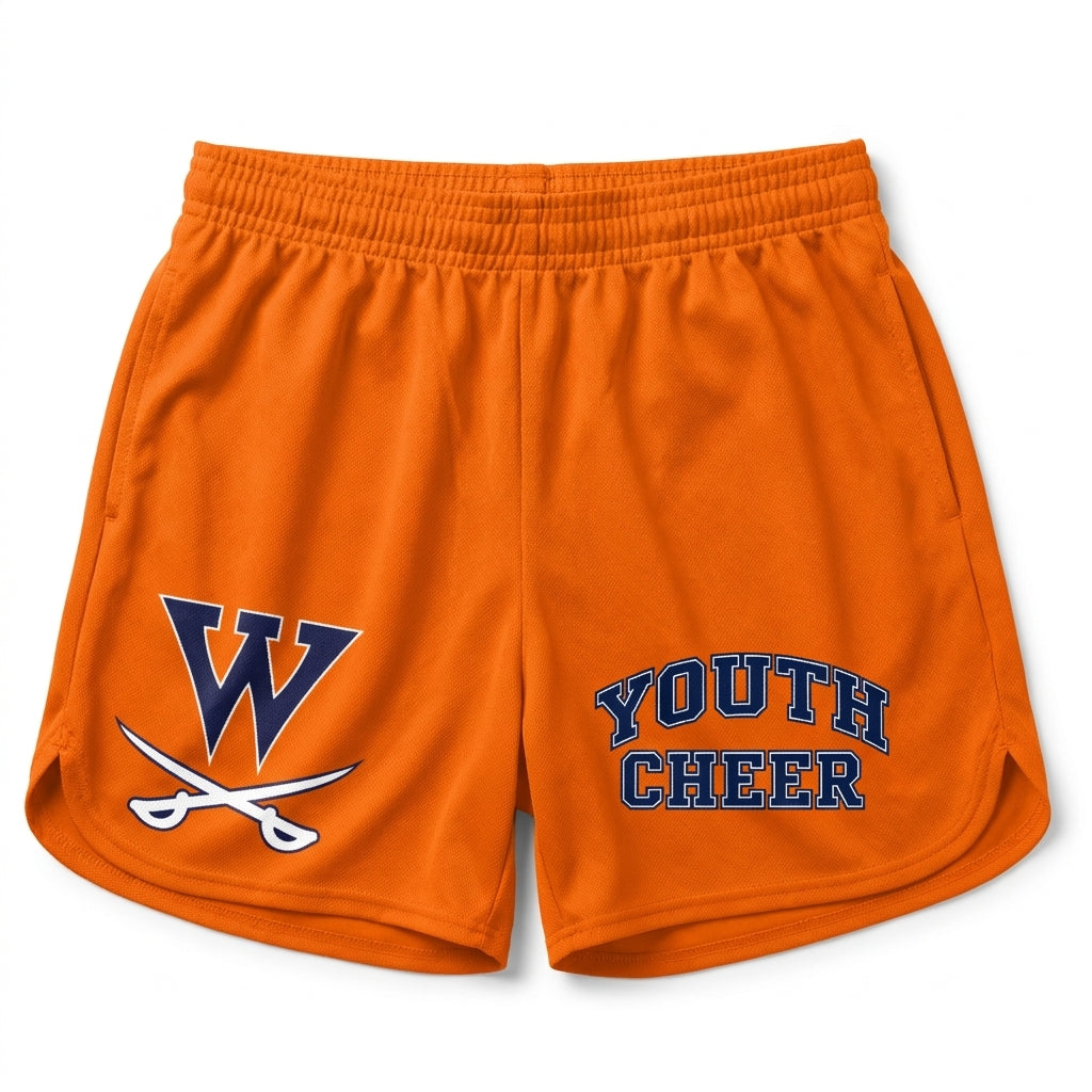 Walpole Rebels Football & Cheer Custom Athletic Shorts - Design 13