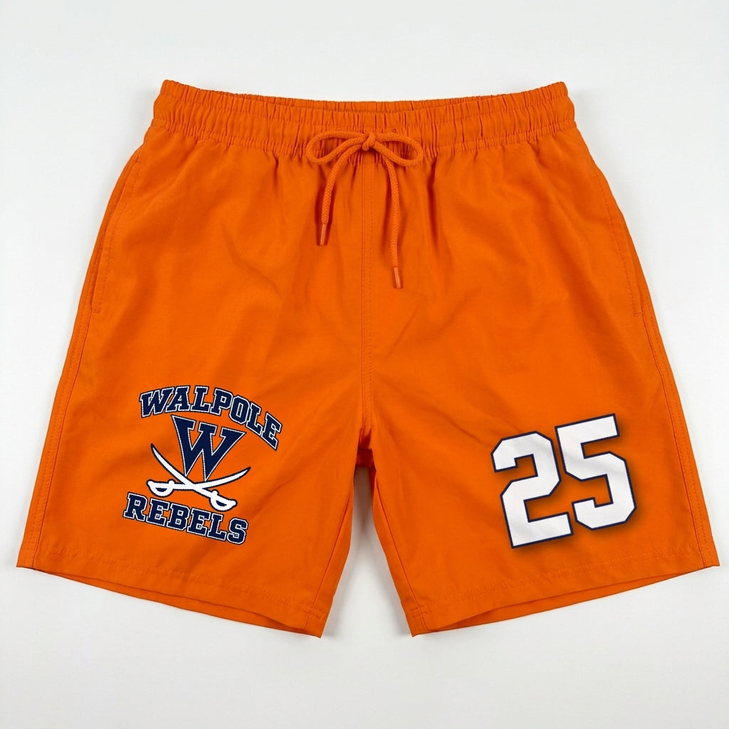 Walpole Rebels Football & Cheer Custom Athletic Shorts - Design 11
