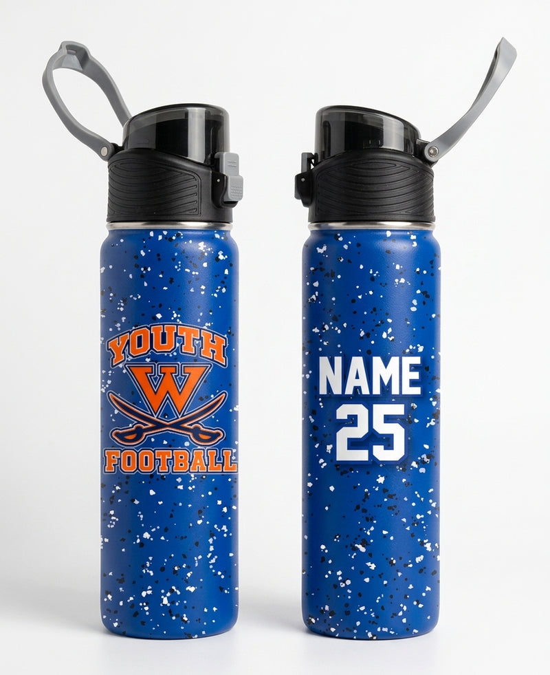 Walpole Rebels Football & Cheer Custom Water Bottle - Design 5