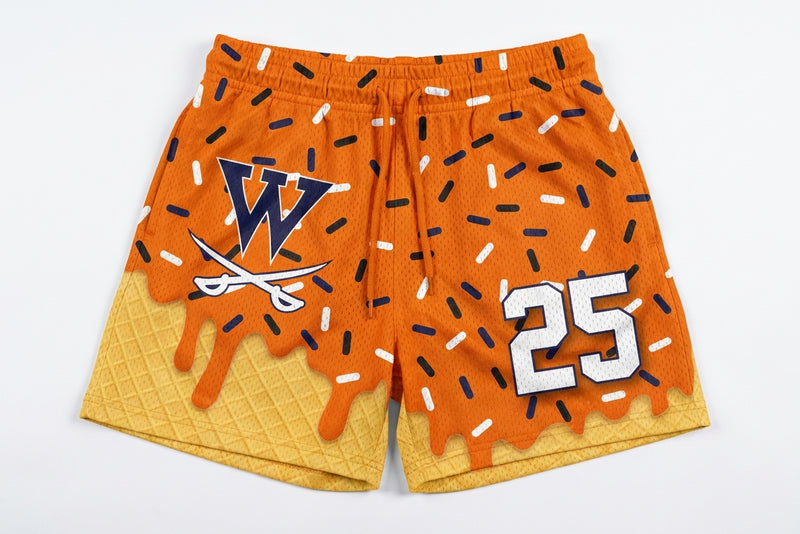 Walpole Rebels Football & Cheer Custom Athletic Shorts - Design 3