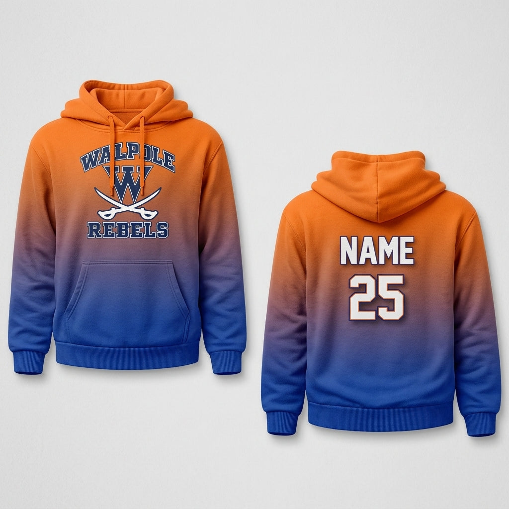 Walpole Rebels Football & Cheer Custom Hoodie - Design 2