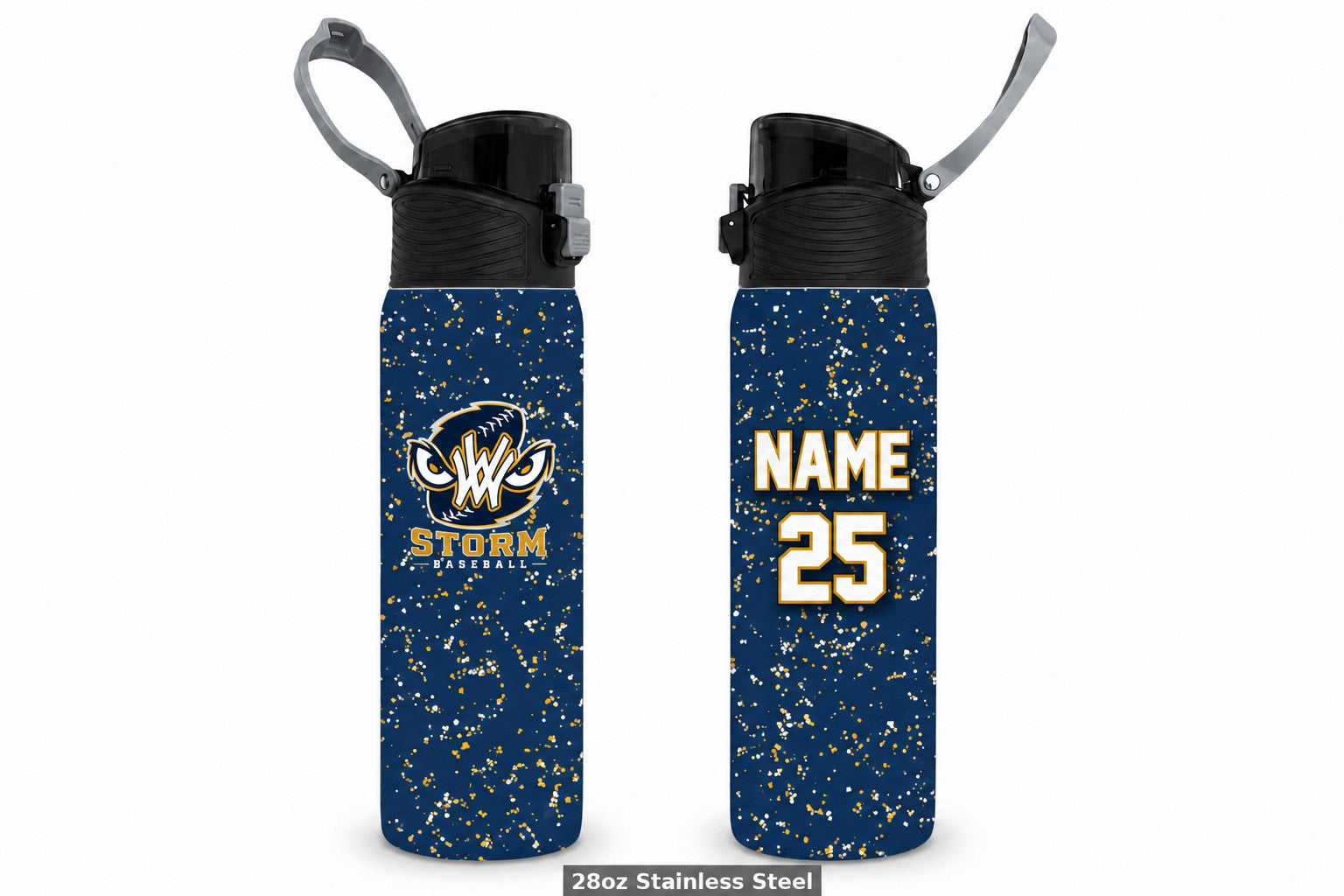 West Virginia Storm Baseball Club Custom Water Bottle