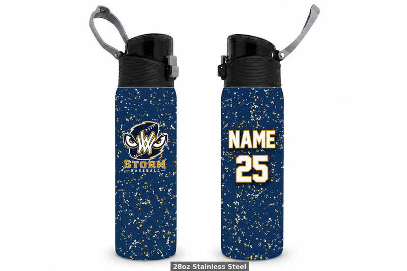 West Virginia Storm Baseball Club Custom Water Bottle