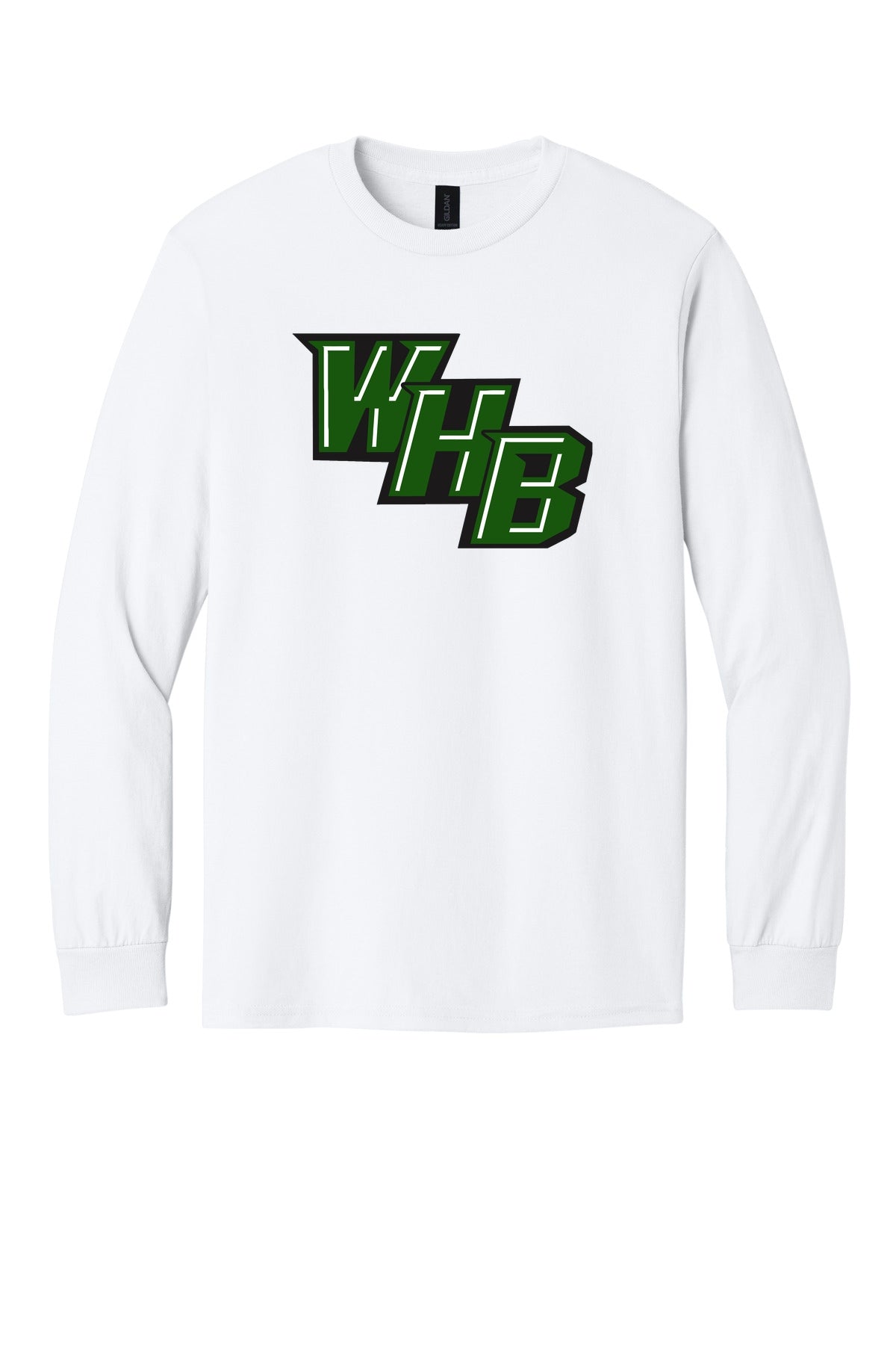 WHB Lacrosse Gildan - Heavy Cotton 100% Cotton Long Sleeve T-Shirt - White