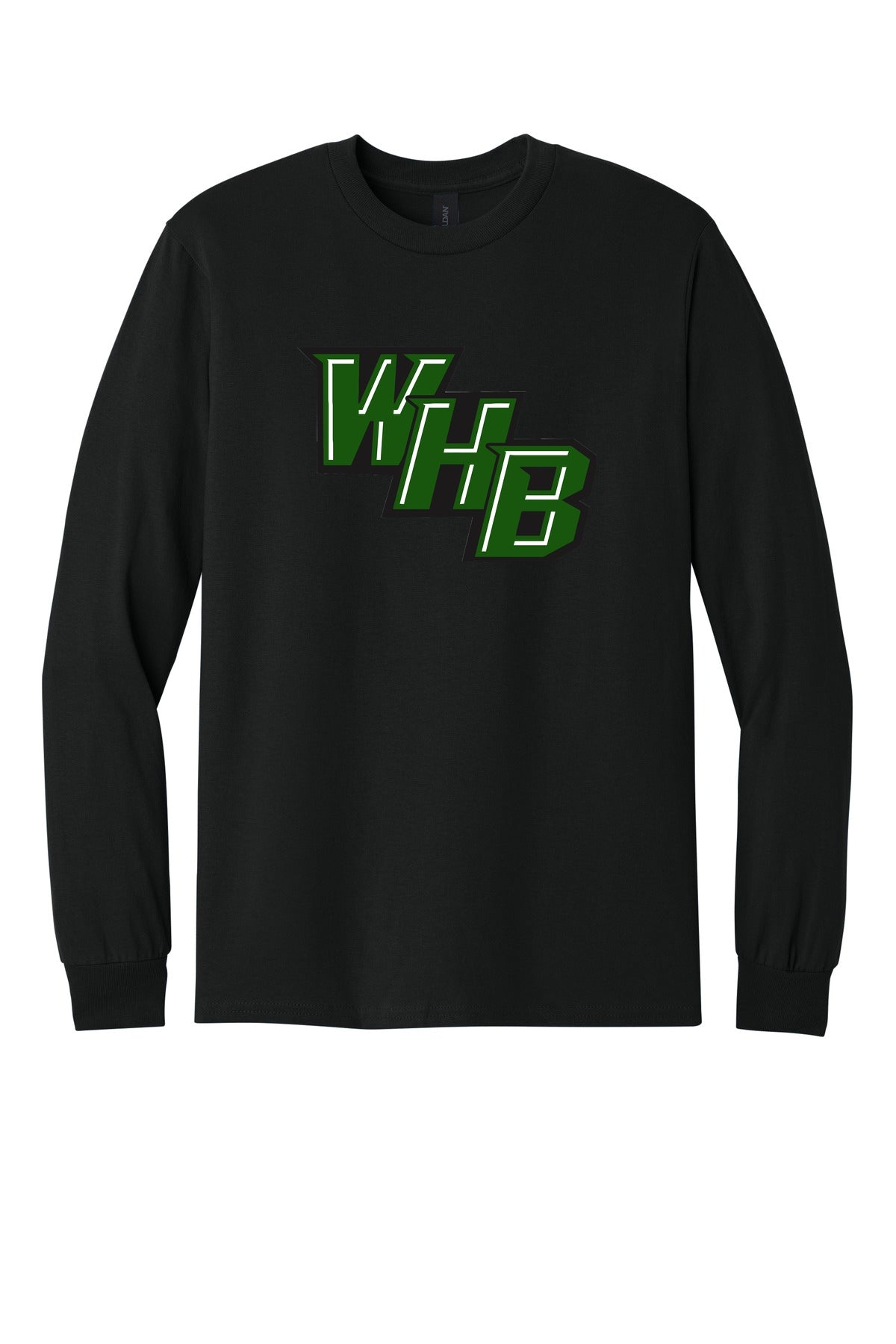 WHB Lacrosse Gildan - Heavy Cotton 100% Cotton Long Sleeve T-Shirt - Black
