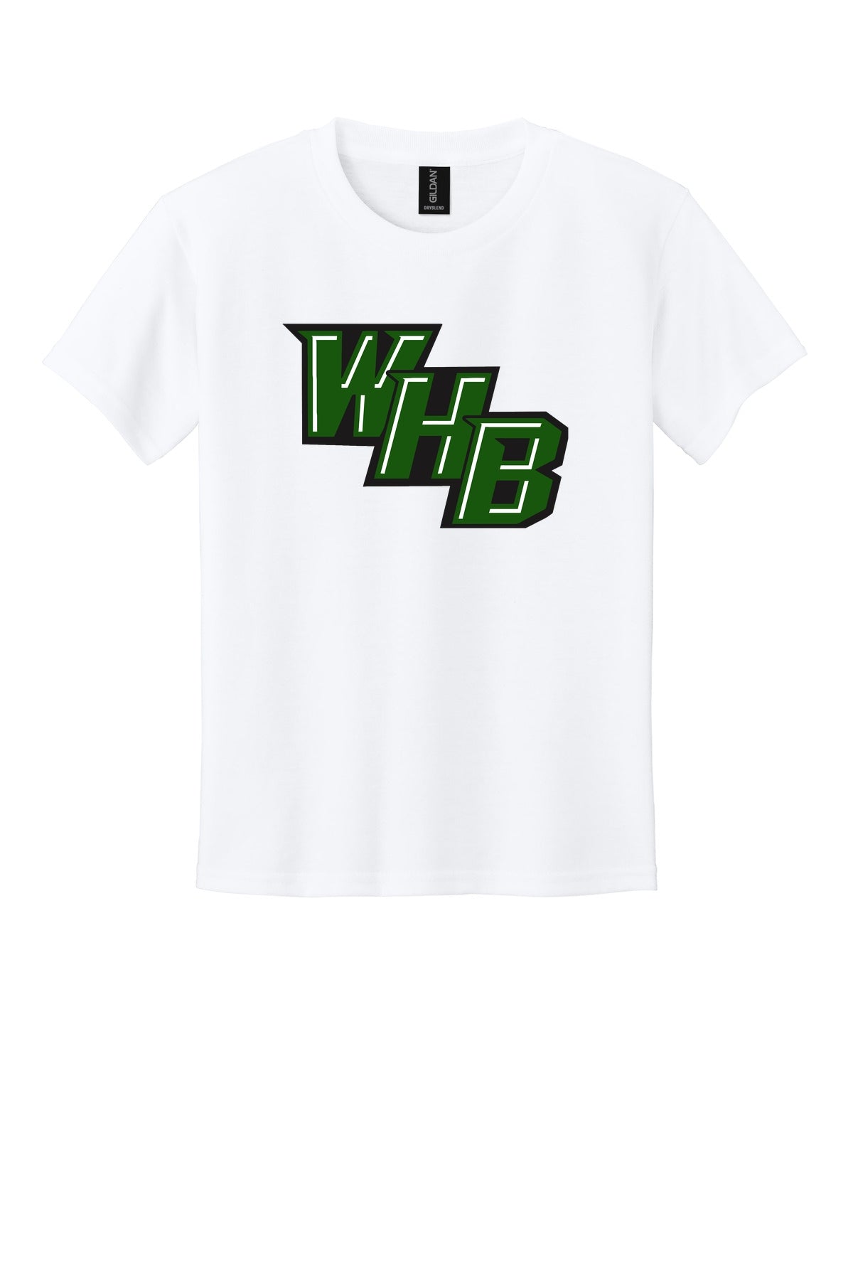 WHB Lacrosse Gildan Youth DryBlend 50 Cotton/50 Poly T-Shirt - White