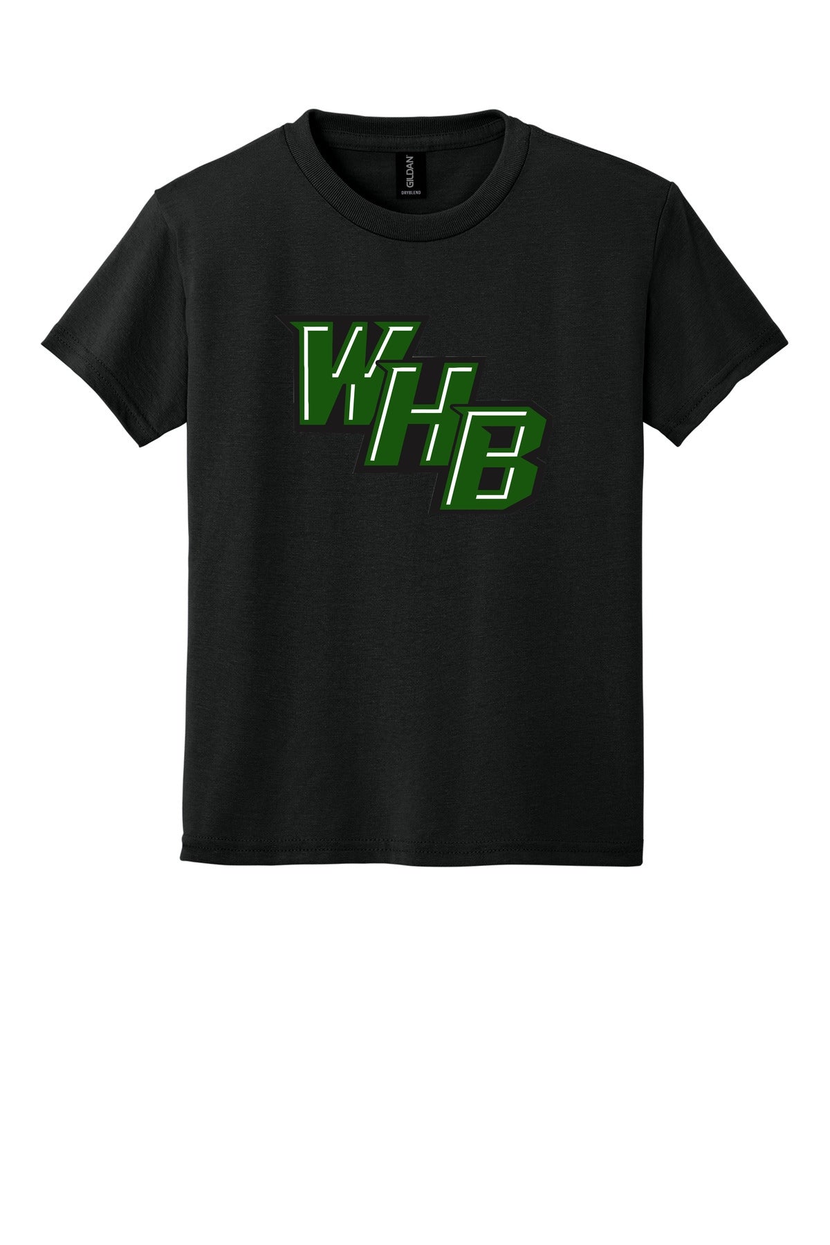 WHB Lacrosse Gildan Youth DryBlend 50 Cotton/50 Poly T-Shirt - Black