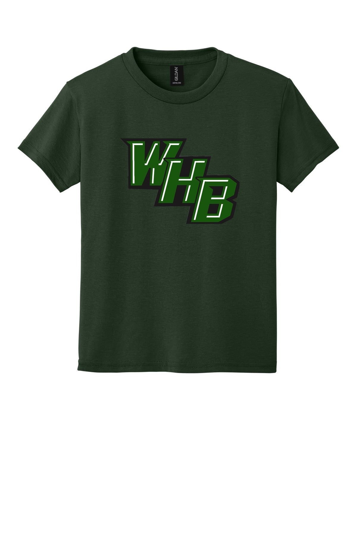 WHB Lacrosse Gildan Youth DryBlend 50 Cotton/50 Poly T-Shirt - Dark Green
