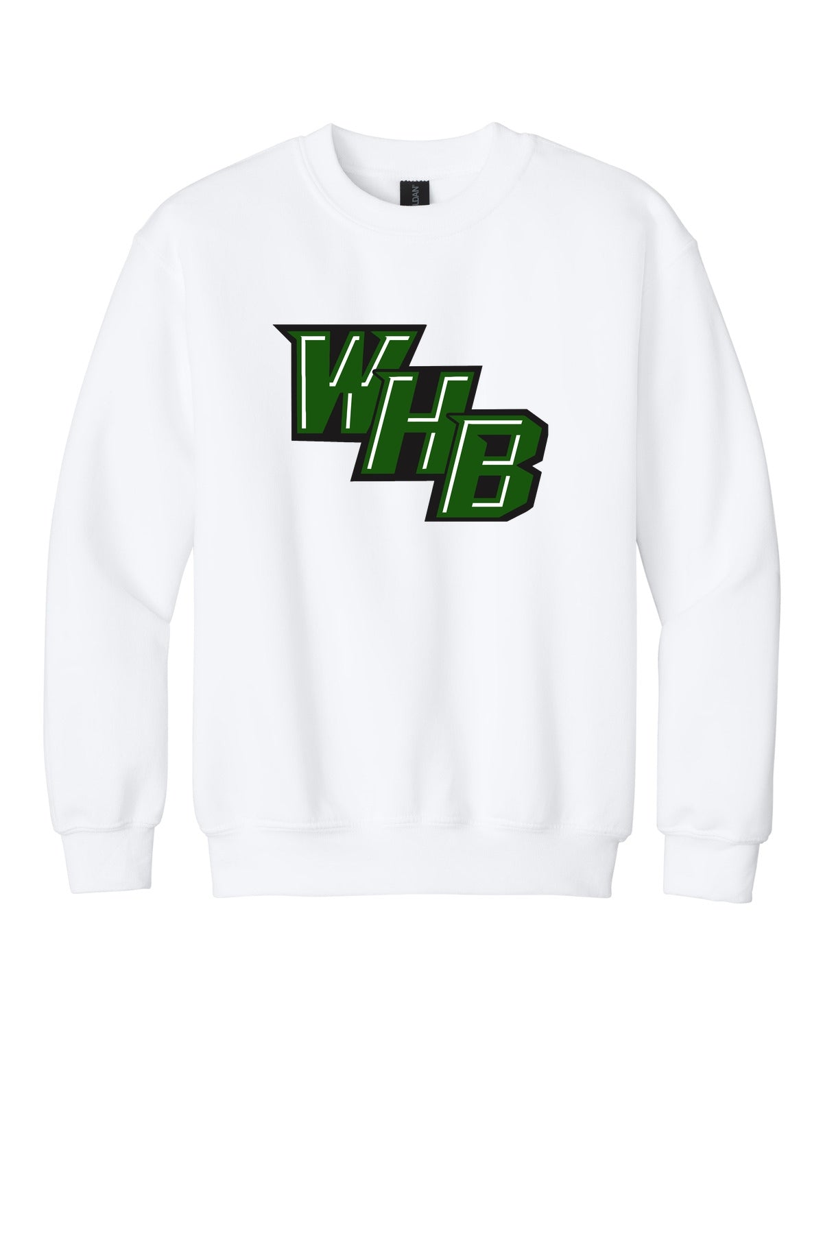 WHB Lacrosse Gildan Youth Heavy Blend Crewneck Sweatshirt - White