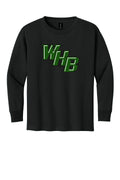 WHB Lacrosse Gildan Youth Heavy Cotton 100% Cotton Long Sleeve T-Shirt - Black
