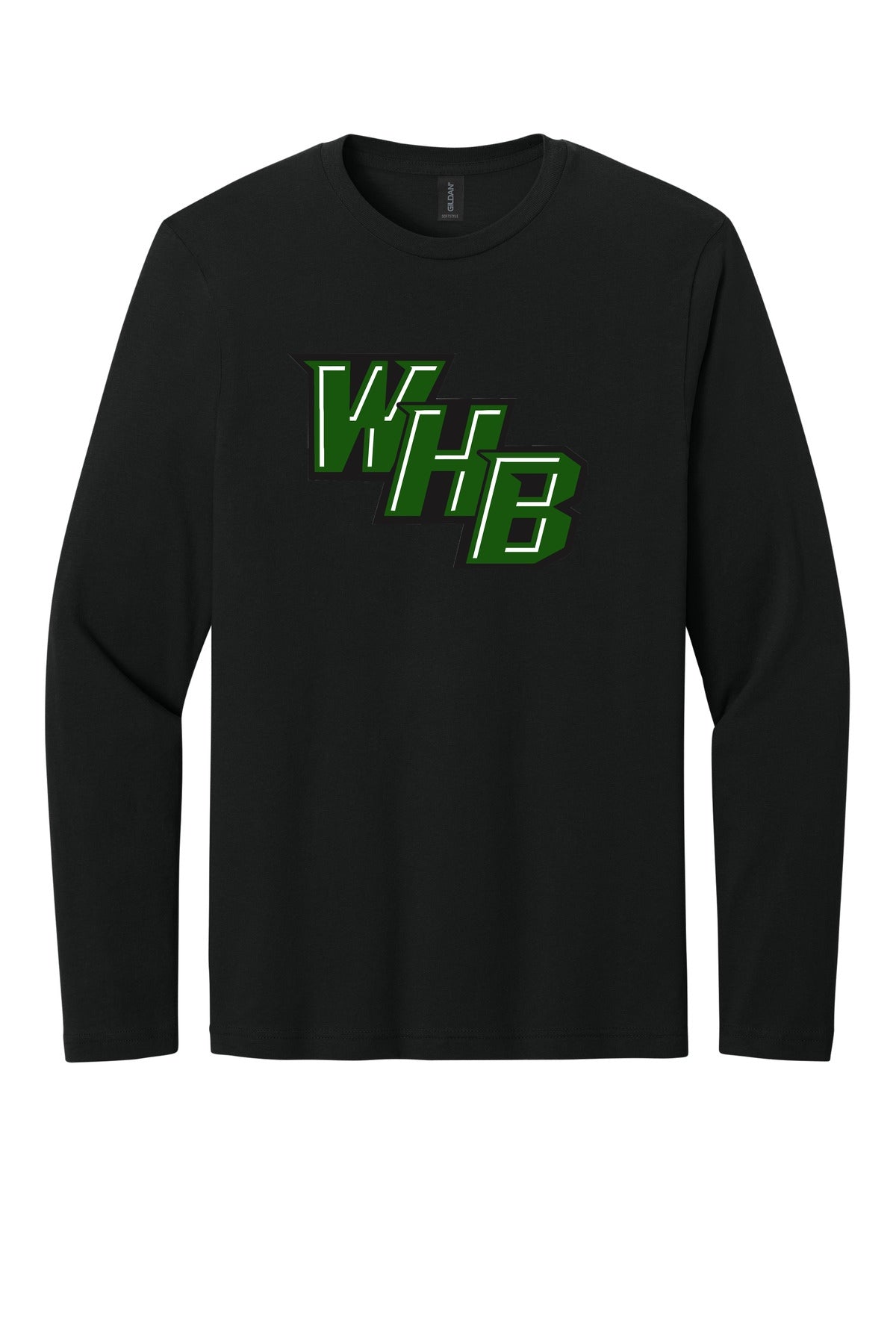 WHB Lacrosse Gildan Softstyle Long Sleeve T-Shirt - Black